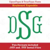 Round Circle Fishtail Monogram TrueType Font