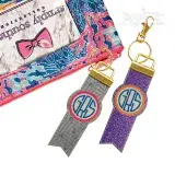 Round Circle Key Fob In the Hoop ITH Embroidery Design