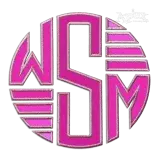 Round Circle Lined Embroidery Font All WSM