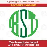 Round Tail Monogram TrueType Font