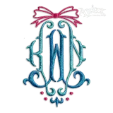 Bow Tie Machine Embroidery Design by Apex Design Letters