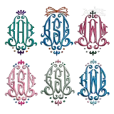 Royal Fleur Bow Tie Machine Embroidery Design by Apex Designs Digitizing