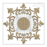 Royal Floral Pattern Quilt Block Embroidery Design