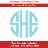 Scallop Circle Monogram TrueType Font