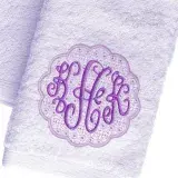  Scallop Monogram Knockdown Frame Embroidery Design