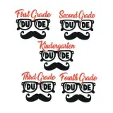 School First Second Third Fourth Grade Kindergarten Dude SVG Cuttable Design