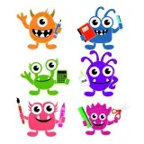 School Monsters SVG Cuttable Design
