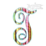 Script Applique Embroidery Font
