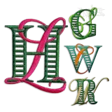 Script Ladders Interlocking Monogram Embroidery Font Apex Design Set