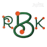 Polka Dots Machine Embroidery Font by Apex Letters Design