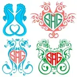 Seahorse Heart Svg Cuttable Designs