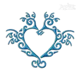 Kissing Seahorse Heart Shaped Machine Embroidery Design | Apex