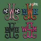 Shirley Monogram Machine Embroidery Font - Apex All
