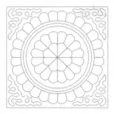 Simple Flower Quilt Block Embroidery Design