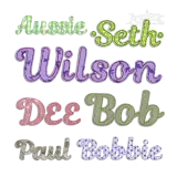 Simple Small Script Applique Embroidery Font by Apex All
