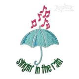 Singin' in the Rain Umbrella Machine Embroidery Design by Apex