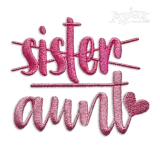 Sister New Aunt Baby Niece or Nephew Embroidery Designs