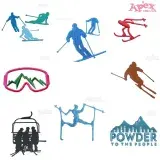 Skiing Embroidery Designs Bundle thumbnail