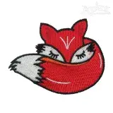 Sleeping Fox Embroidery Design