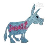 Smart Ass Donkey Silhouette Machine Embroidery Designs.