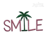 Smile Coconut Palm Tree Machine Embroidery Design