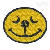 Smiling Palmetto Moon SC South Carolina Emboirdery Design