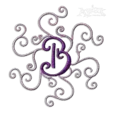 Snow Scroll Two Color Monogram Font by Apex Designs Letters