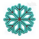Snowflake 3D Puff Embroidery Design