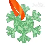 Sknowflake Gift Tag ITH Embroidery Design