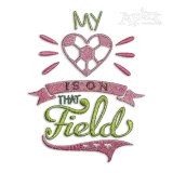My Heart is on that Soccer Field Embroidery Designs
