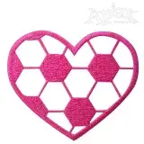Soccer Heart Embroidery Design