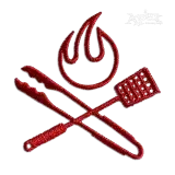 Chef Grilling Machine Embroidery Design by Apex Designs Digitized
