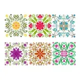 Square Floral Decor SVG Cuttable Design