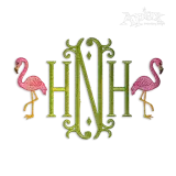 Standing Flamingo Machine Embroidery Design by Apex