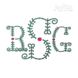 Stitch 2-Color Monogram Machine Embroidery Font by Apex