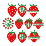Strawberry SVG Cuttable Designs