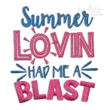Summer Lovin Had Me a Blast Embroidery Design