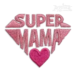 Super Mama Logo Machine Embroidery Design - Apex