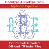 Sweet Briar Flourish Monogram True Type Font