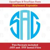 Tall Circle Monogram TrueType Font
