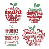 Teacher Teachers Appreciation Quotes Pack SVG Cuttable Design
