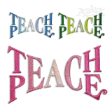 Teach Peace Logo Machine Embroidery Design - Apex All