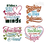 Teaching Appreciation Sayings Machine Embroidery Designs by Apex