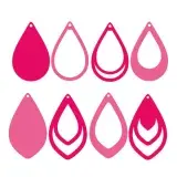 Teardrop Earrings SVG Cuttable Designs