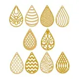 Teardrop Patterns Earrings SVG Cuttable Design