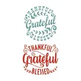Thankful Grateful Blessed SVG Cuttable Design