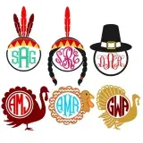 Thanksgiving Svg Cuttable Frame Designs
