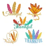 Thanks Giving Feather SVG Cuttable Designs