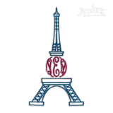 The Eiffel Tower Machine Embroidery Monogram Frame