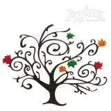 Tree Leaf of Fall Embroidery Design